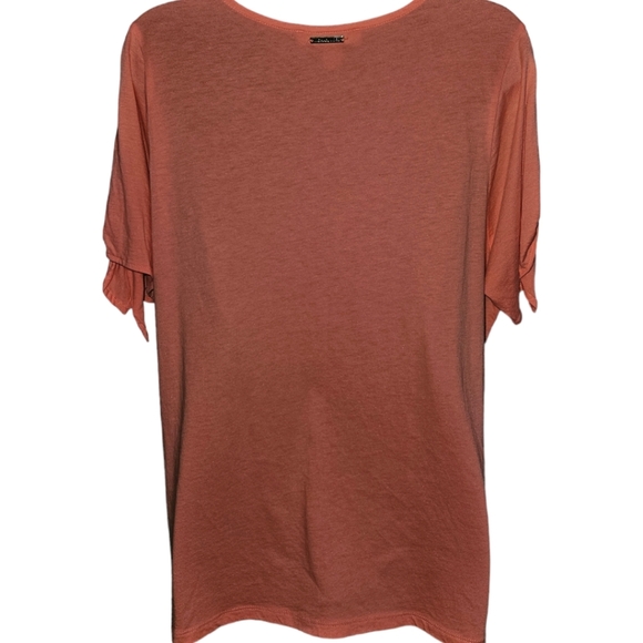 MICHAEL Michael Kors Peep Shoulder Bow Tie Short Sleeve Top - Picture 3 of 3